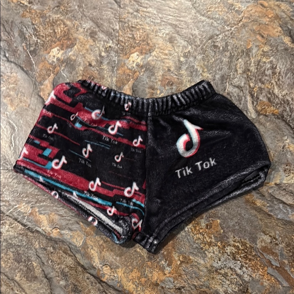 TikTok fuzzy shorts for kids.